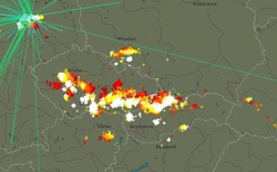 Bouřky nad územím České republiky