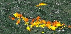 Předpověď počasí - bouřky